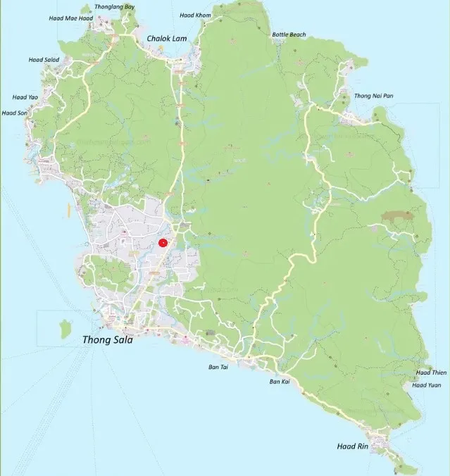 Location on Koh Phangan